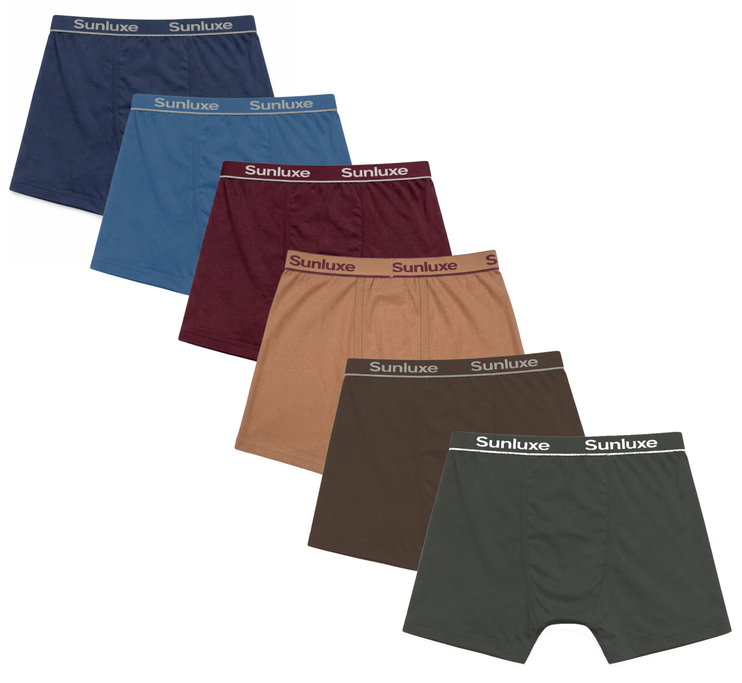 Sunluxe Men's cotton Trunks Pack Of 6/Rib Pocket innerwear